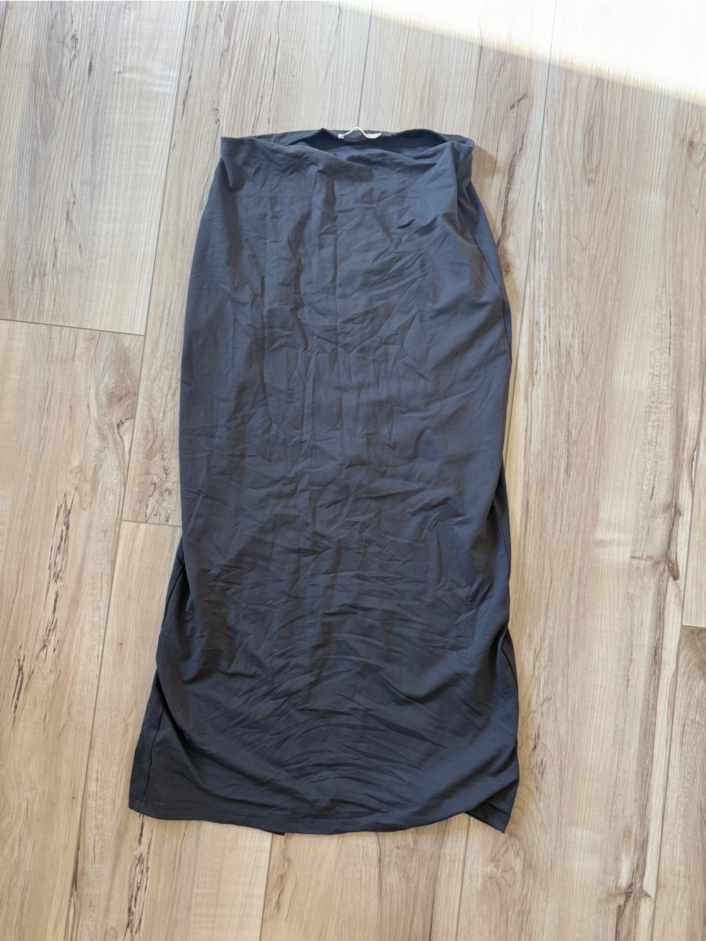 Stretchy Grey Maxi Skirt